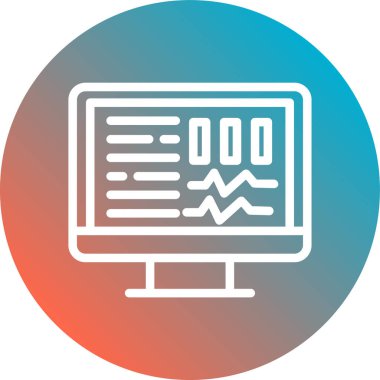 vektör lcd simgesi illüstrasyonu