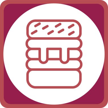 Ekmek. Web simgesi basit illüstrasyon