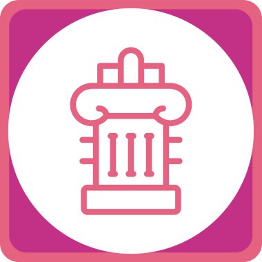 Bina. Web simgesi basit illüstrasyon