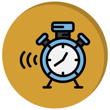 Alarm saat simgesi vektör illüstrasyonu