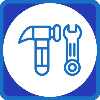 İngiliz anahtarı ve tornavida vektör simgesi