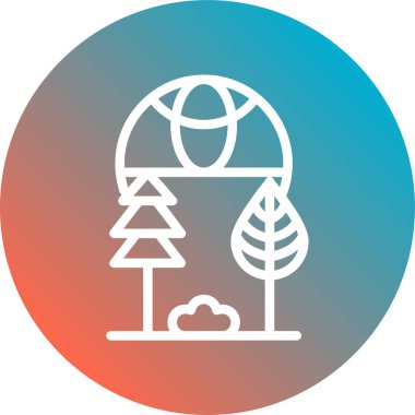 Moda tarzında izole edilmiş orman simgesi