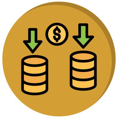 Para için. Web simgesi basit illüstrasyon