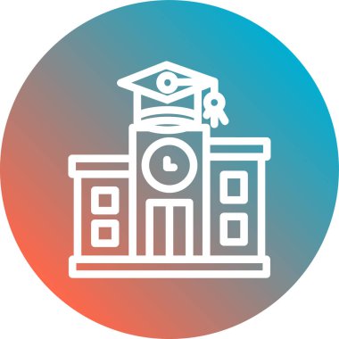 Üniversite ikon vektör illüstrasyonu