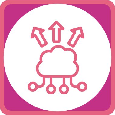 Bulut simgesi vektör illüstrasyonu