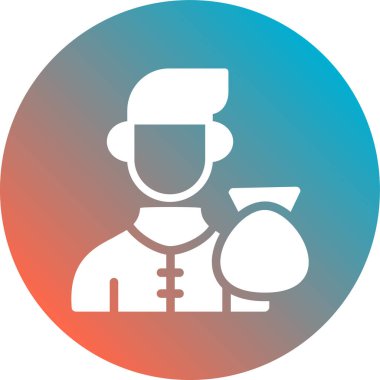 Çantalı bir adamın vektör çizimi