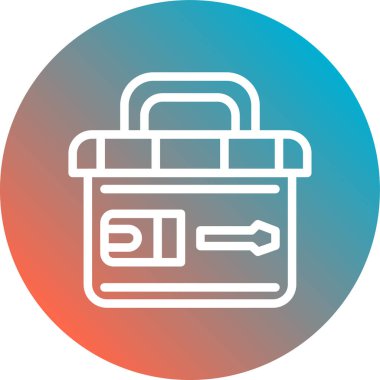 evrak çantası simgesi, vektör illüstrasyonu