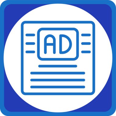 reklam reklam ikonu doldurulmuş ana hatları biçiminde