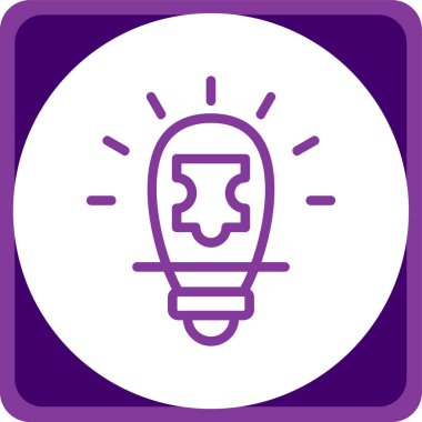 Bir lamba simgesinin vektör illüstrasyonu