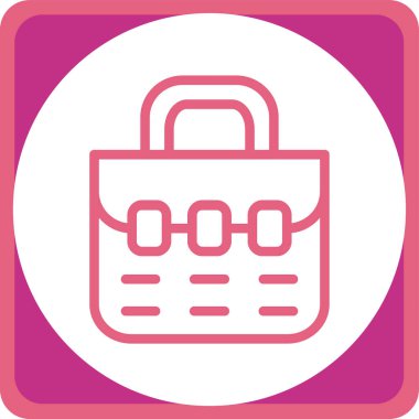 Çanta. Web simgesi basit illüstrasyon