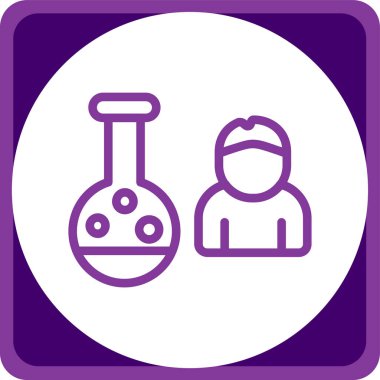 Modern b 'nin vektör illüstrasyonu bilimin ikonundan yoksun