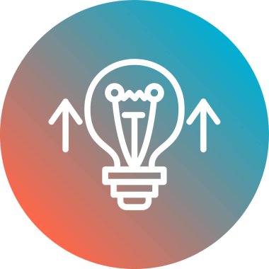 ampul vektör simgesi modern illüstrasyon