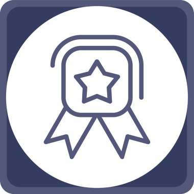 ödül madalya ikonu vektör illüstrasyonu