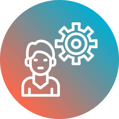 Müşteri hizmeti simgesi, basit vektör illüstrasyonu