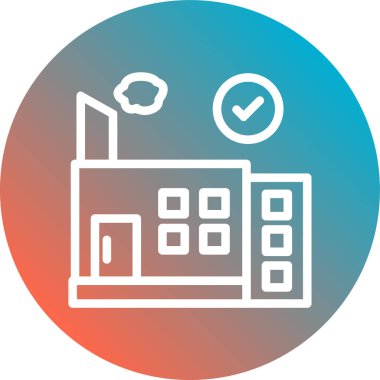 Modern binanın vektör illüstrasyonu