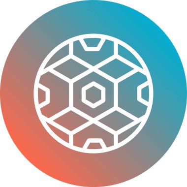 futbol topu simgesi, vektör illüstrasyonu