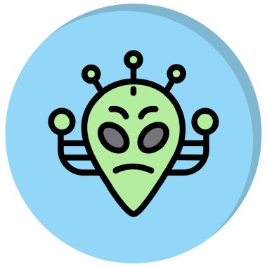 uzaylı vektör simgesi modern basit illüstrasyon