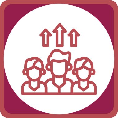 İnsanlar. Web simgesi basit illüstrasyon