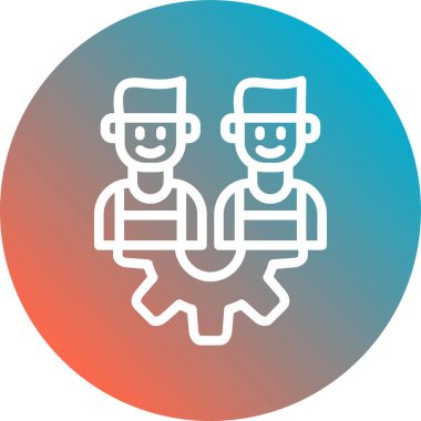 iki erkek vektör simgesi