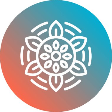 Çiçek. Web simgesi basit tasarım