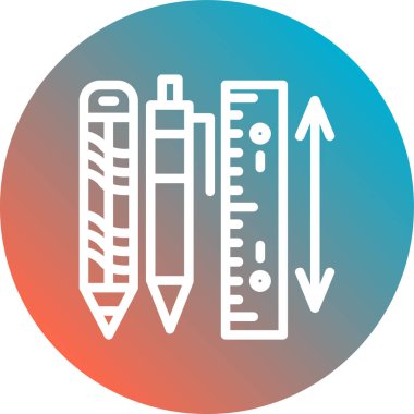 Kalem. Web simgesi basit illüstrasyon