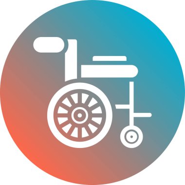 Tekerlekli sandalye simge. Vektör çizim