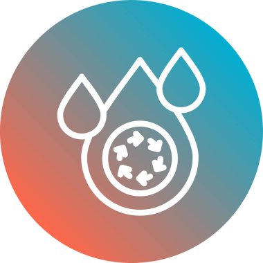 Su bırakma simgesinin vektör illüstrasyonu