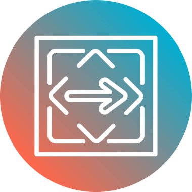 Yön ok simgesi soyut olarak izole edildi