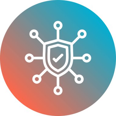 kalkan simgesi, vektör illüstrasyonu