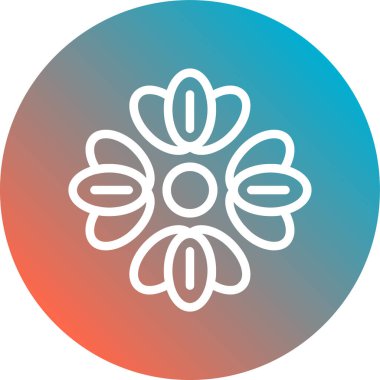 Bir çiçek simgesinin vektör illüstrasyonu