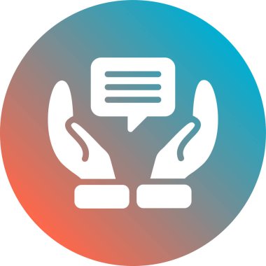 Sohbet simgesi soyut arkaplan grubunda izole edildi