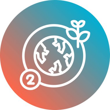 Ekoloji modern simgesinin vektör illüstrasyonu