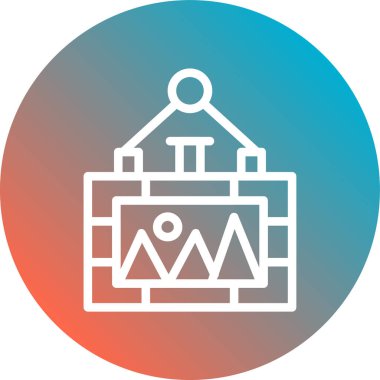 Modern yapı simgesinin vektör illüstrasyonu