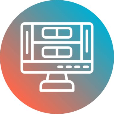 seo modern simgesinin vektör illüstrasyonu