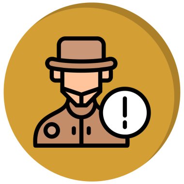 Hacker. Web simgesi basit illüstrasyon