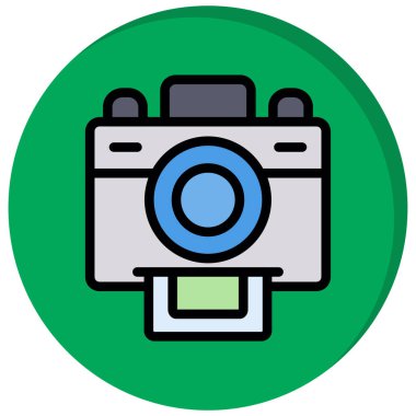 Fotoğraf kamerası vektör simgesi