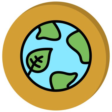 toprak küre simgesi, vektör illüstrasyonu