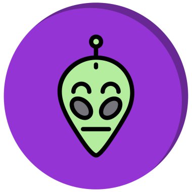 Uzaylı simgesi, karikatür tarzı