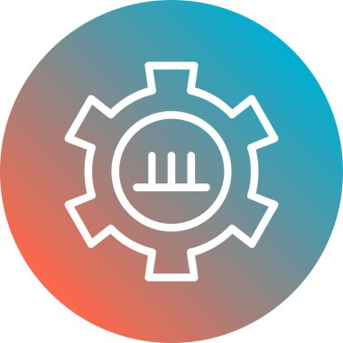 dişli simgesinin vektör illüstrasyonu