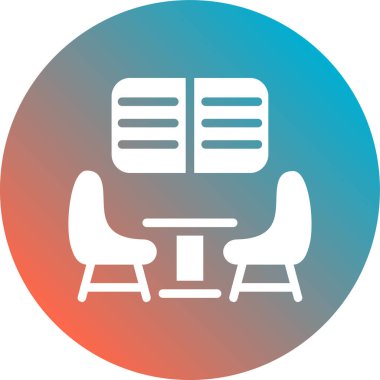 Moda tarzında izole edilmiş arka gruplandırılmış koltuk simgesi