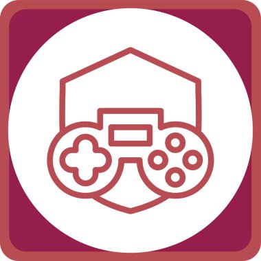 oyun konsolu modern simgesi, vektör illüstrasyonu