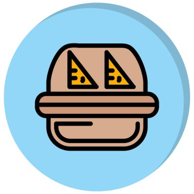 Miğfer. Web simgesi basit illüstrasyon