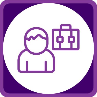 Çantalı bir adamın vektör çizimi