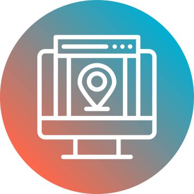 Konum Vektörü Şekil Simgesi Tasarımı