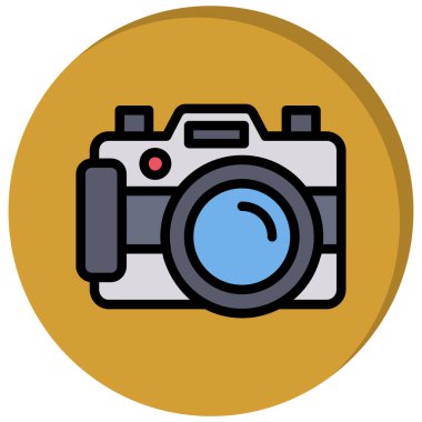 Fotoğraf kamerası vektör simgesi