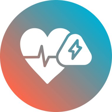 kalp atışı düz simge vektörü