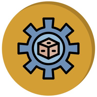 Teçhizat Web simgesi basit illüstrasyon