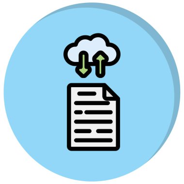 Dosya paylaşım simgesi, vektör illüstrasyonu