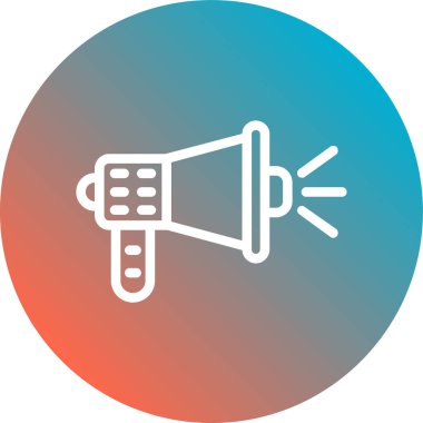 Megafon ikonu vektör illüstrasyonu