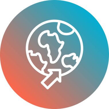 Beyaz arkaplanda izole edilmiş küresel vektör illüstrasyonu